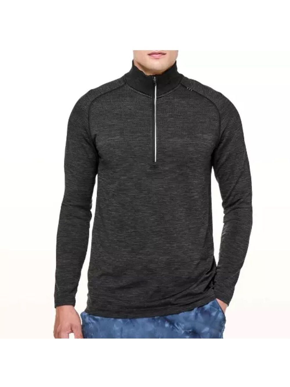 Lululemon Metal Vent Tech 1/2 Zip Pullover Shirt Deep Coal/Black Mens XL